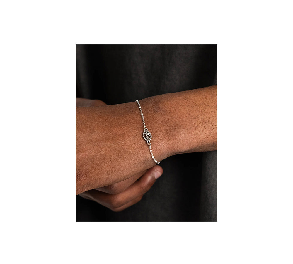 TwoJeys ★★™ Mini Superstar Bracelet - 925 Sliver Chain w/ 12 microns silver plated