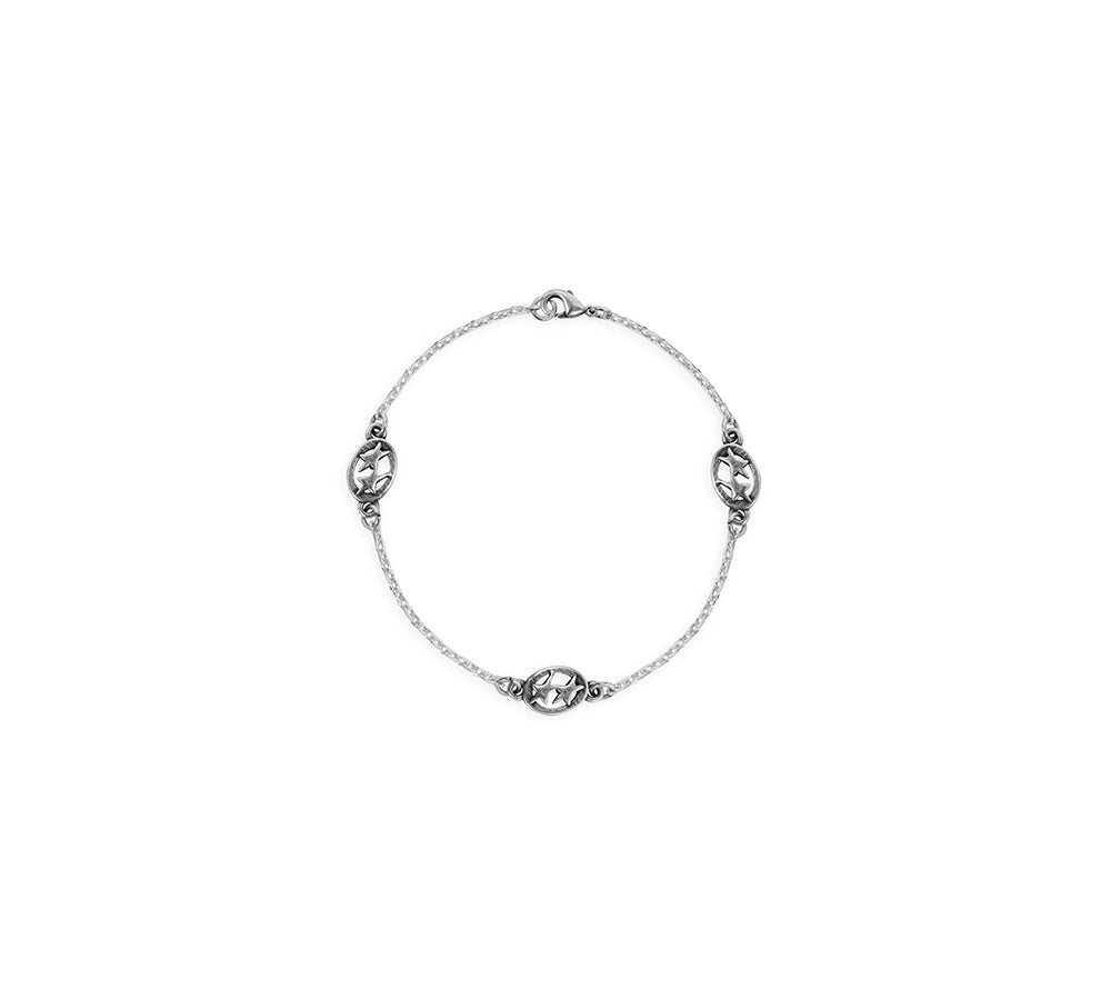 TwoJeys ★★™ Mini Superstar Bracelet - 925 Sliver Chain w/ 12 microns silver plated