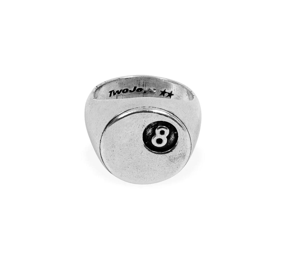 TwoJeys ★★™ 8 Ball Ring - Handcrafted piece w/ 12 microns Silver Bath