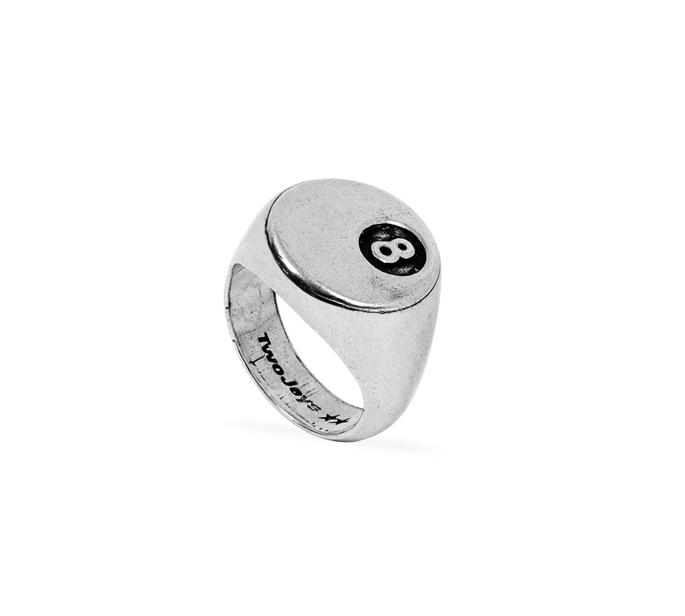 TwoJeys ★★™ 8 Ball Ring - Handcrafted piece w/ 12 microns Silver Bath