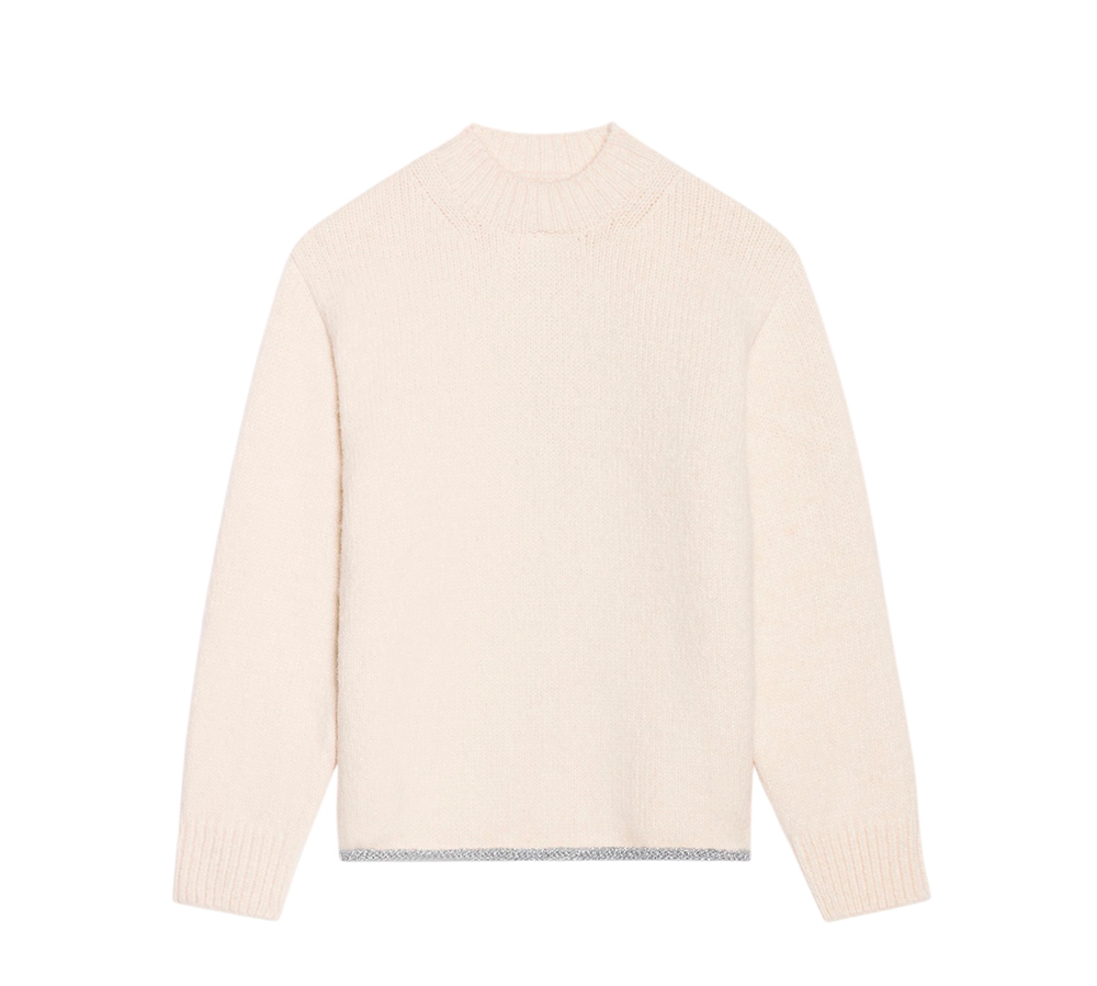 JACQUEMUS The Pavane knit Jacquard logo sweater - White