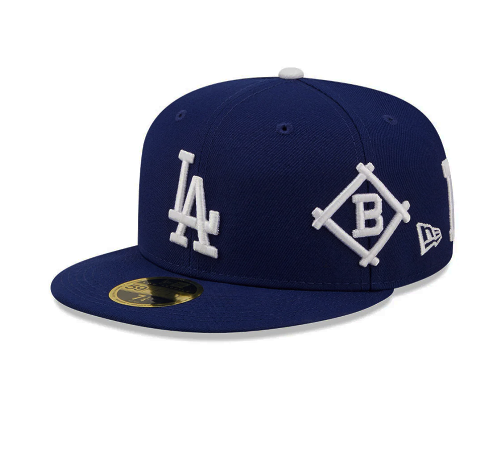 New Era Los Angeles Dodgers All-Over Logos Low Profile - Light Navy