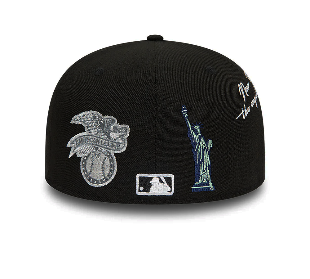 New Era New York Yankees MLB Script - Black