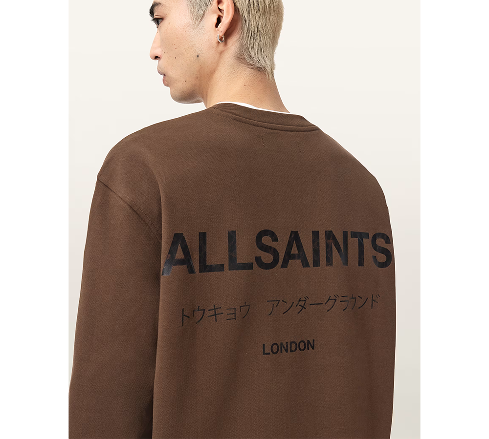ALLSAINTS Xander Crewneck Sweatshirt - Brown