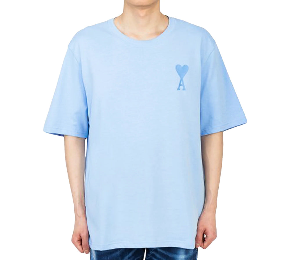 AMI PARIS Tonal De Coeur T-Shirt - Sky Blue
