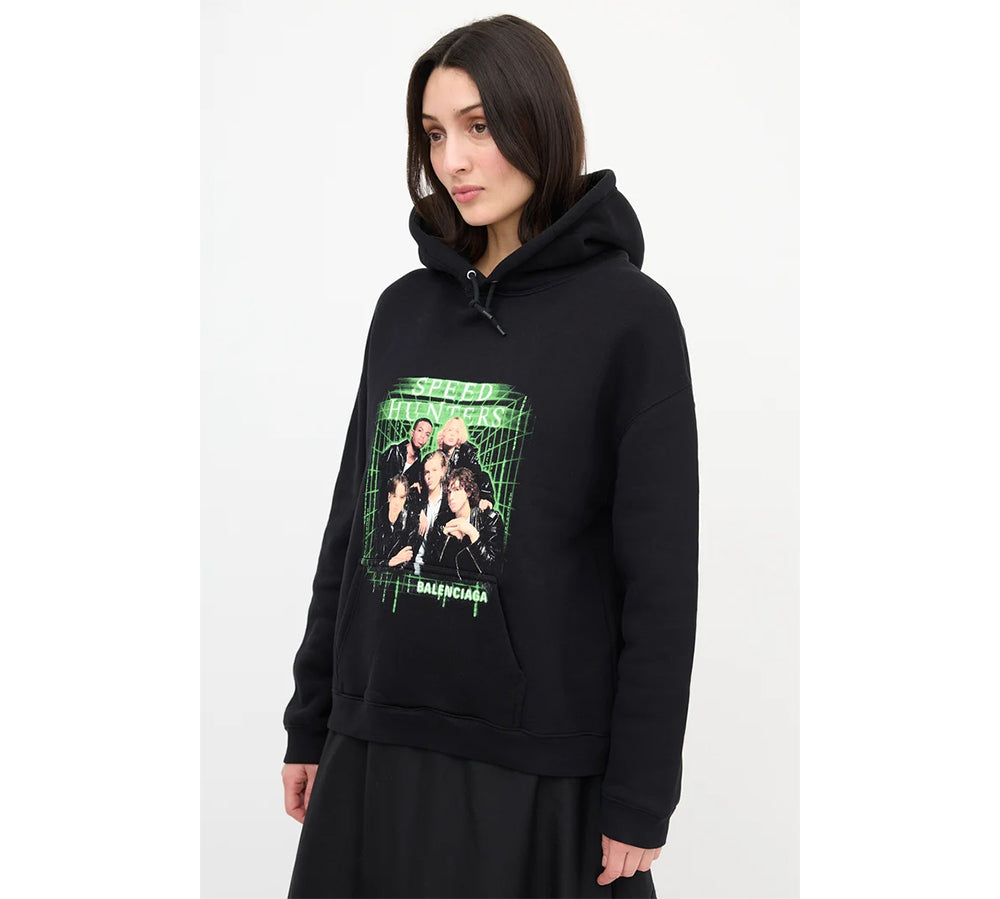 Balenciaga Speed Hunters Hoodie Sweatshirt - Black