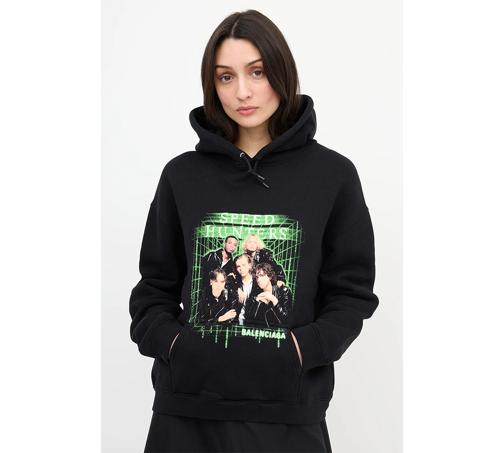 Balenciaga Speed Hunters Hoodie Sweatshirt - Black