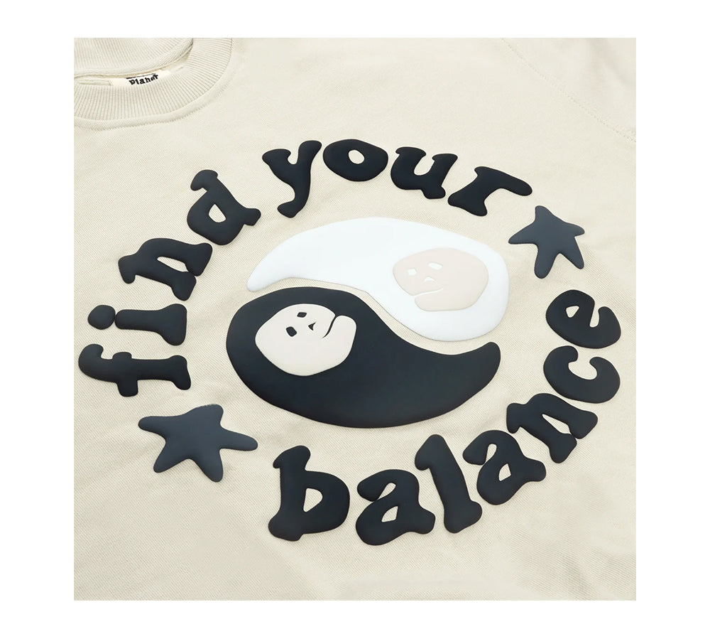 Broken Planet Find Your Balance Crewneck - Bone White