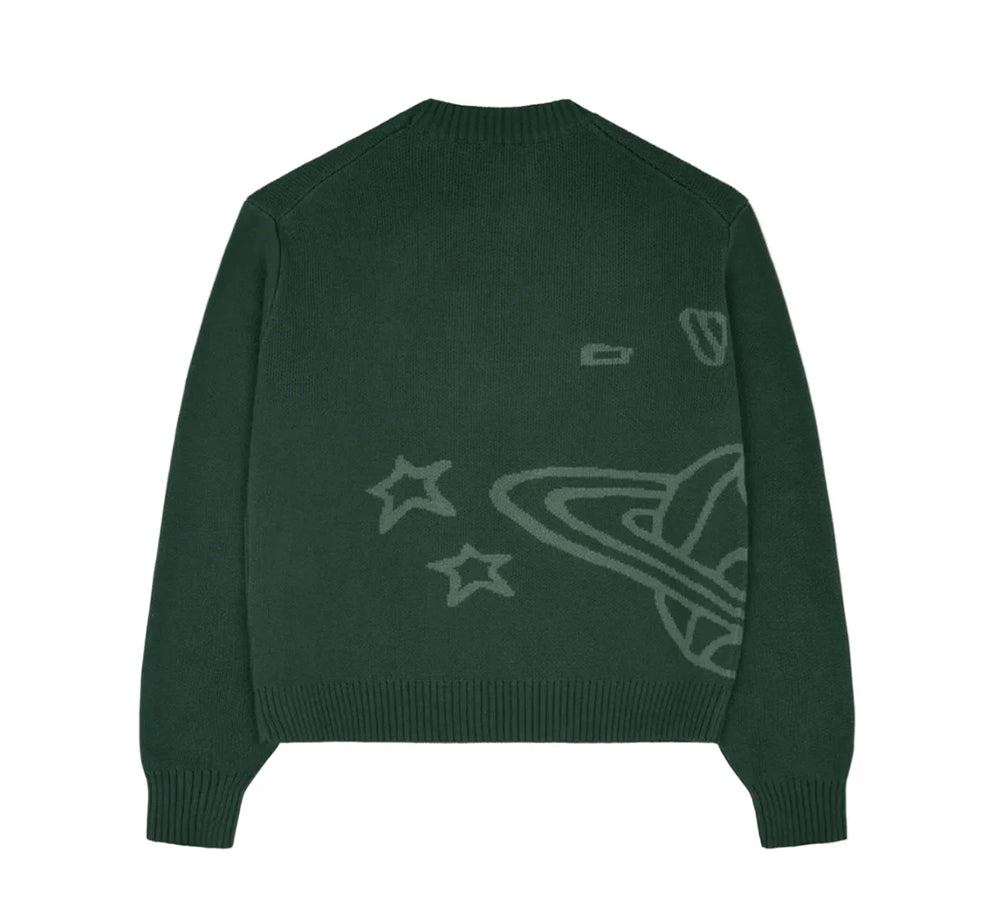 Broken Planet Knit Sweater - Forest Green