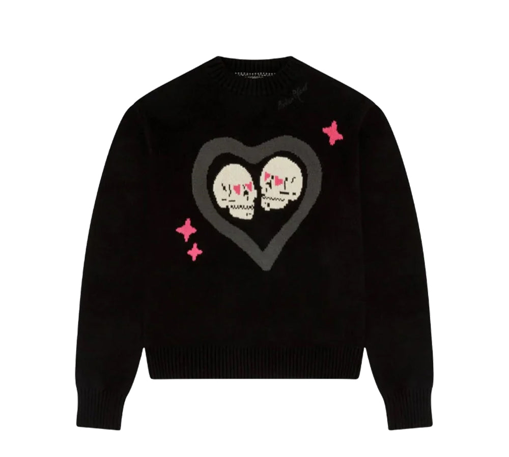 Broken Planet 'Hearts Are Made To Be Broken' Knit Sweater - Midnight Black