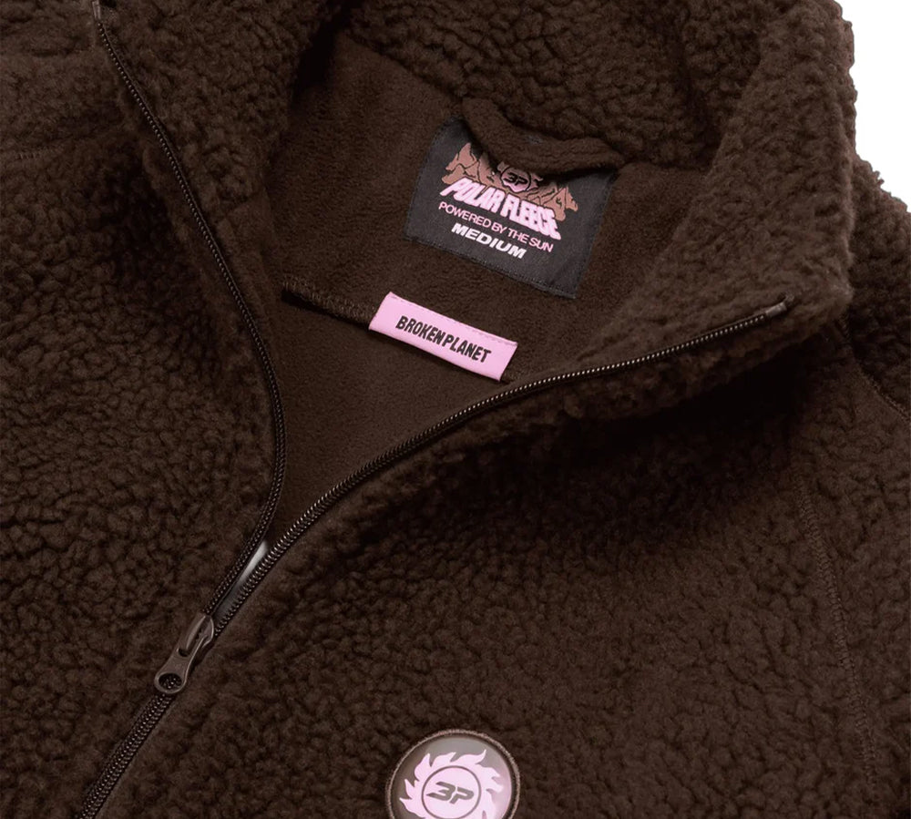 Broken Planet Polar Fleece - Mocha Brown