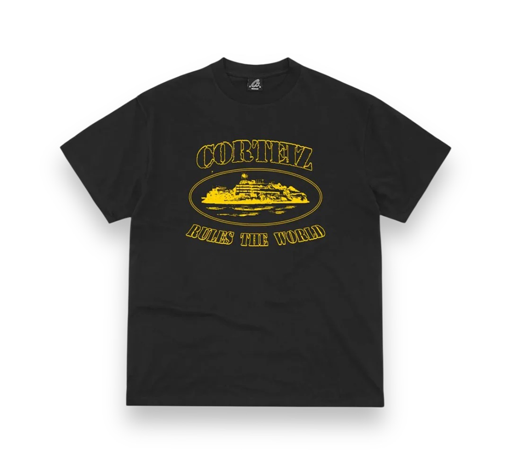 Corteiz Glow in The Dark OG Alcatraz T-shirt - Black