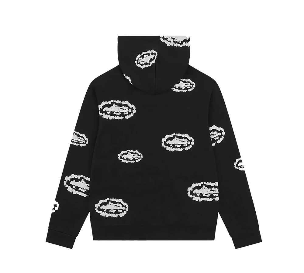 Corteiz x Denim Tears Island Wreath Zip Hoodie - Black