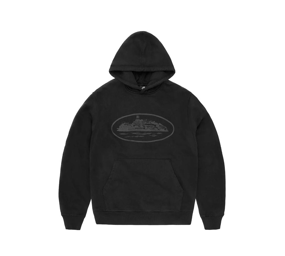 Corteiz Alcatraz Hoodie - Triple Black
