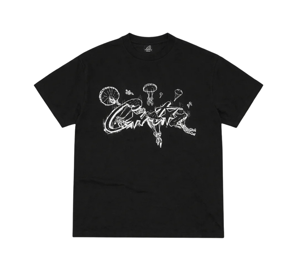 Corteiz Allstarz Skydiver T-shirt - Black
