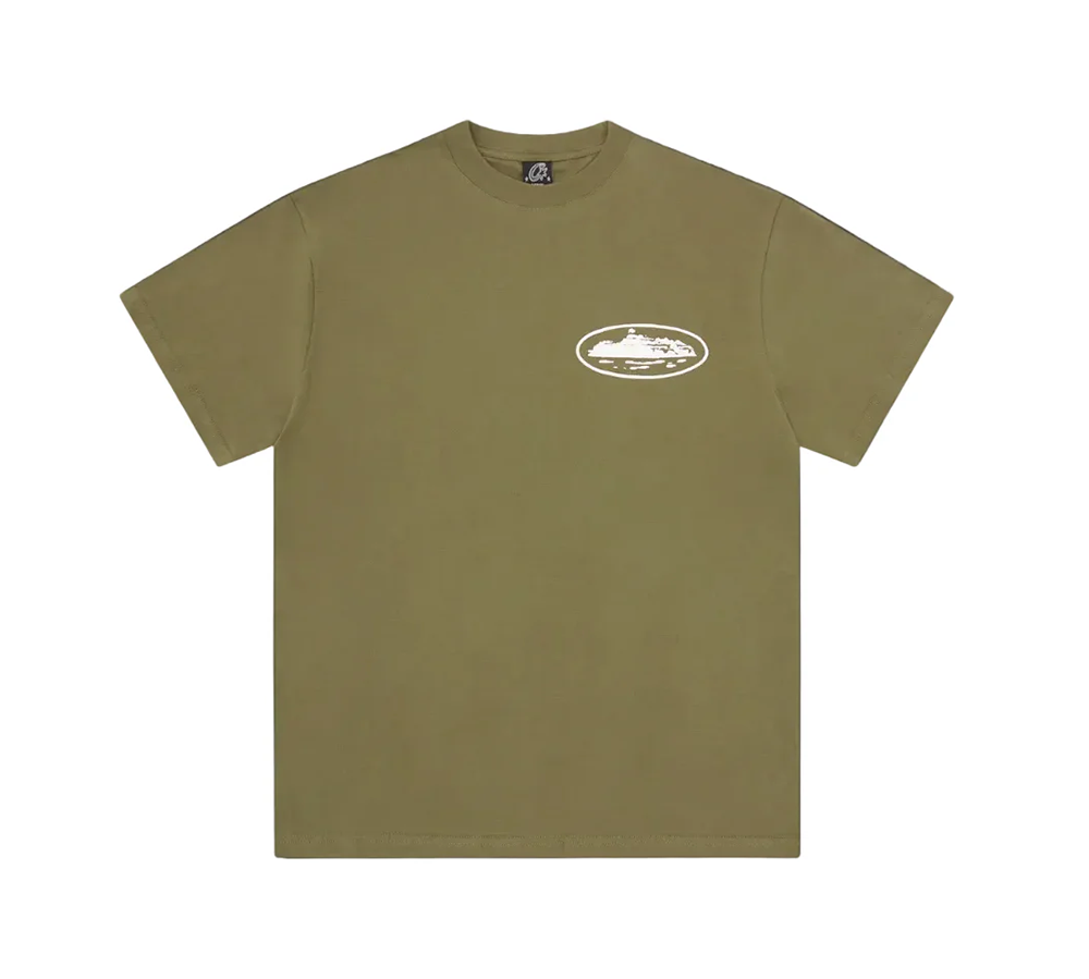 Corteiz Island Puff Print T-shirt - Olive