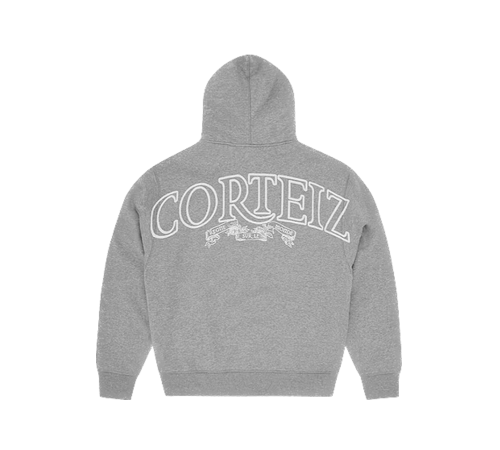 Corteiz Superior Royale Zip Hoodie - Heather Grey