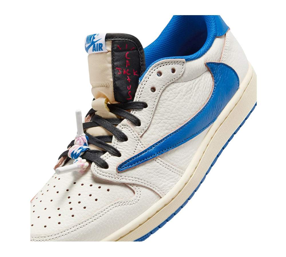 Jordan 1 Retro Low OG SP - Fragment x Travis Scott Sail Military Blue