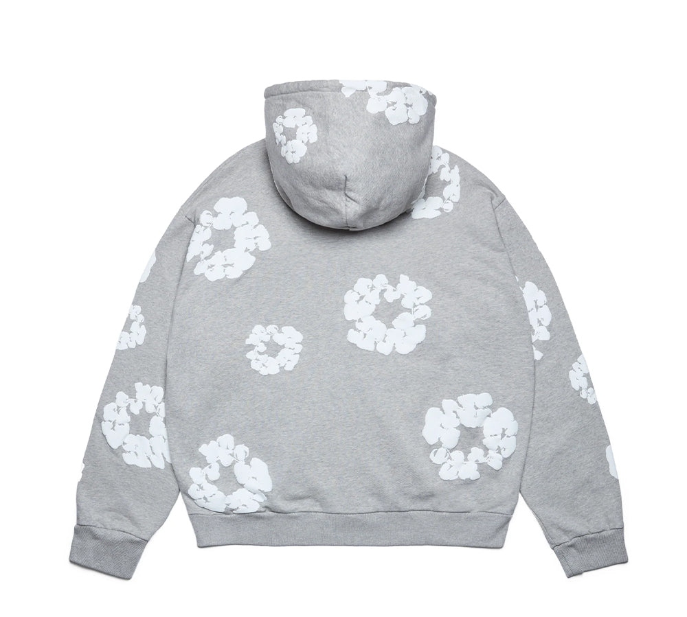 Denim Tears The Cotton Wreath Zip Hoodie - Grey