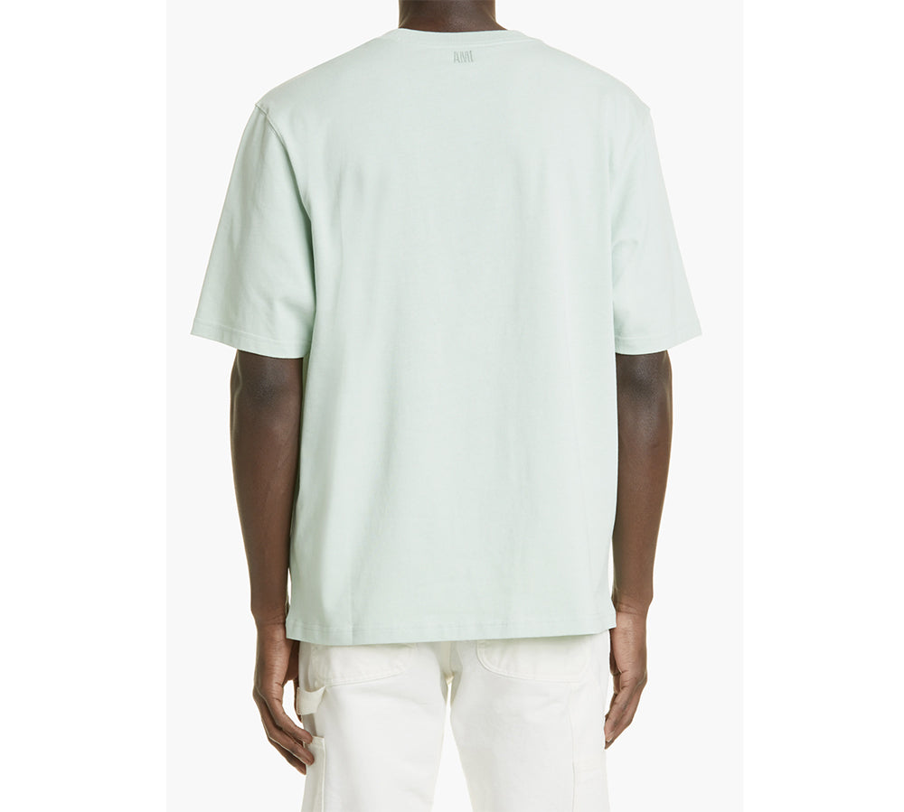 Ami Paris AMI de Coeur Tone-On-Tone T-shirt - Aqua