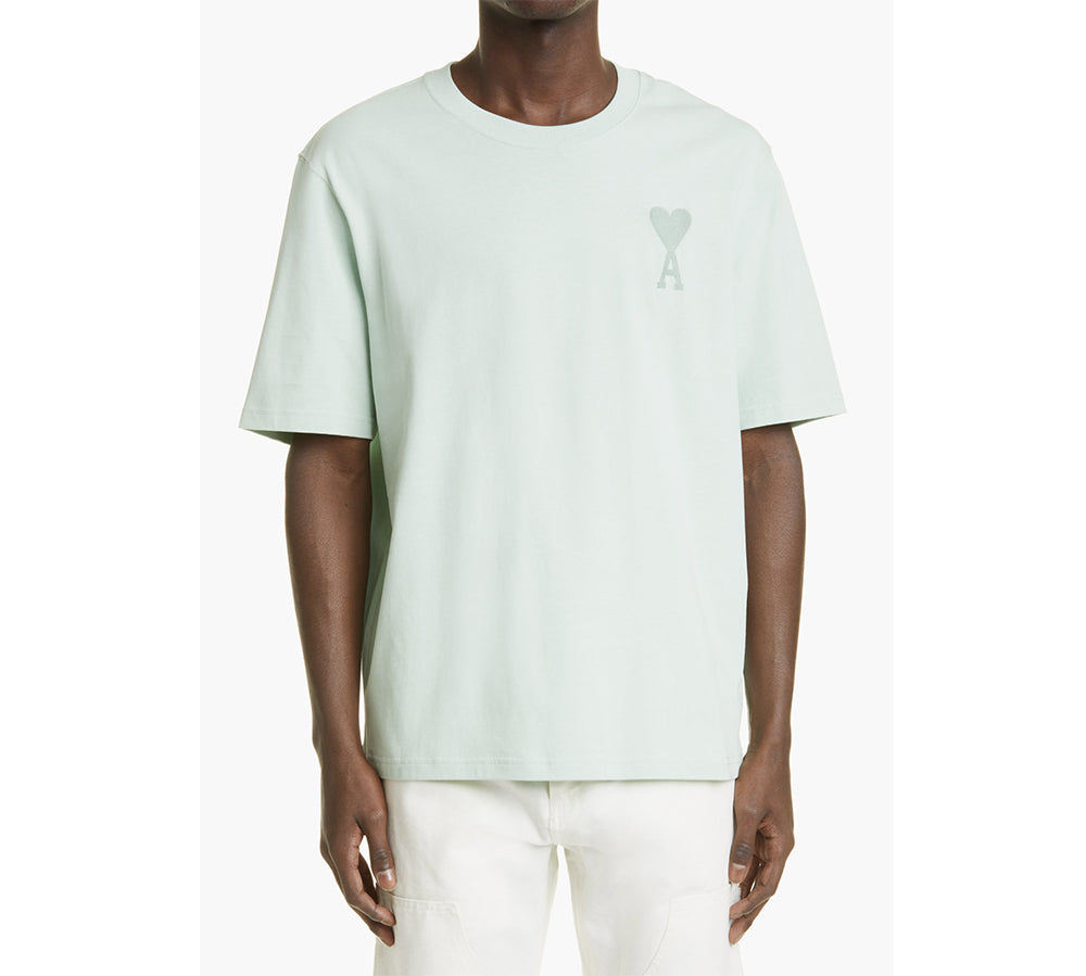 Ami Paris AMI de Coeur Tone-On-Tone T-shirt - Aqua