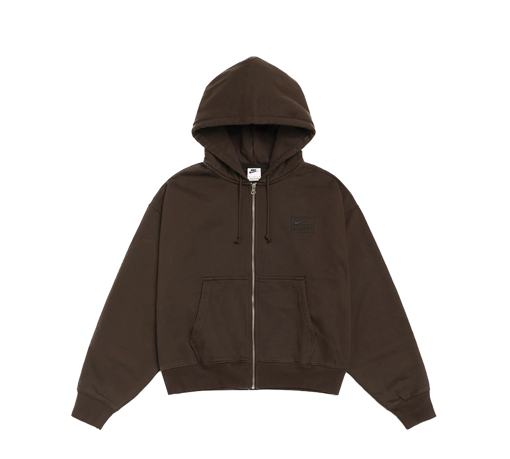 Stussy x Nike Stone Washed Fleece Zip Hoodie - Dark Cinder
