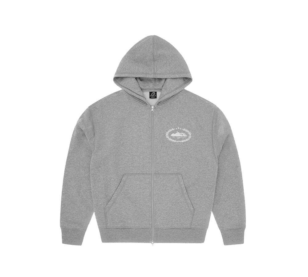 Corteiz Superior Royale Zip Hoodie - Heather Grey