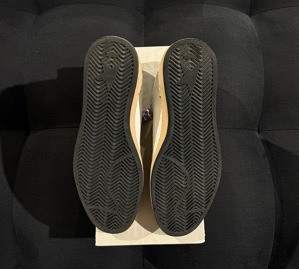 Golden Goose Ball-Star Leather Sneakers White/Twilight Blue (USADO) - 41