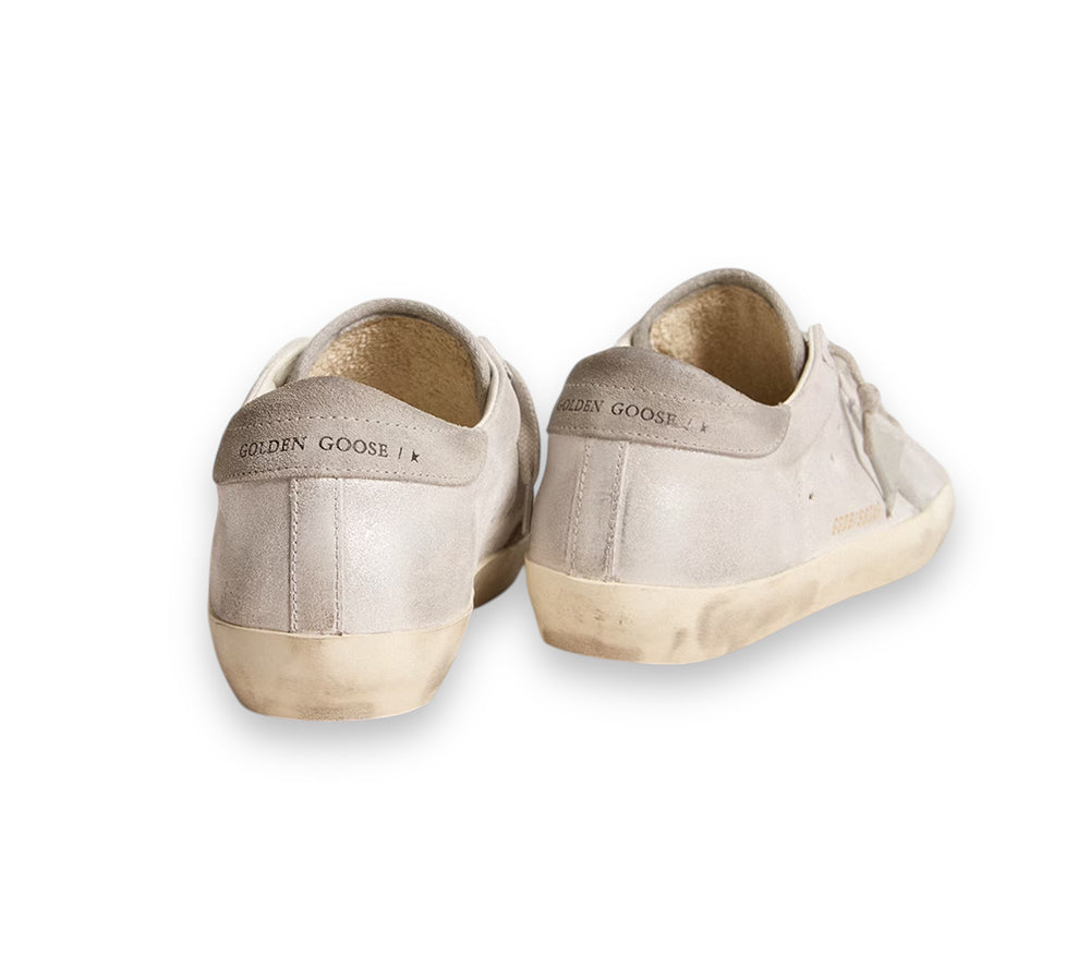 Golden Goose Super-Star - White Grey Glitter