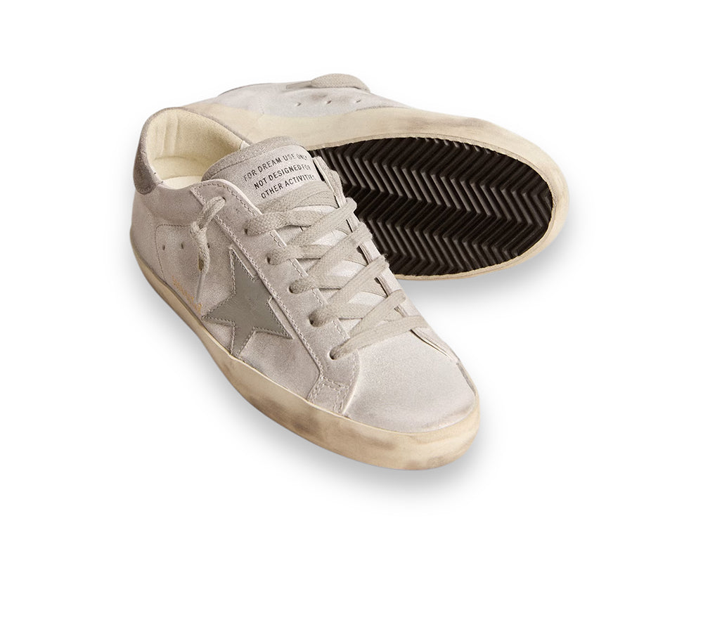 Golden Goose Super-Star - White Grey Glitter