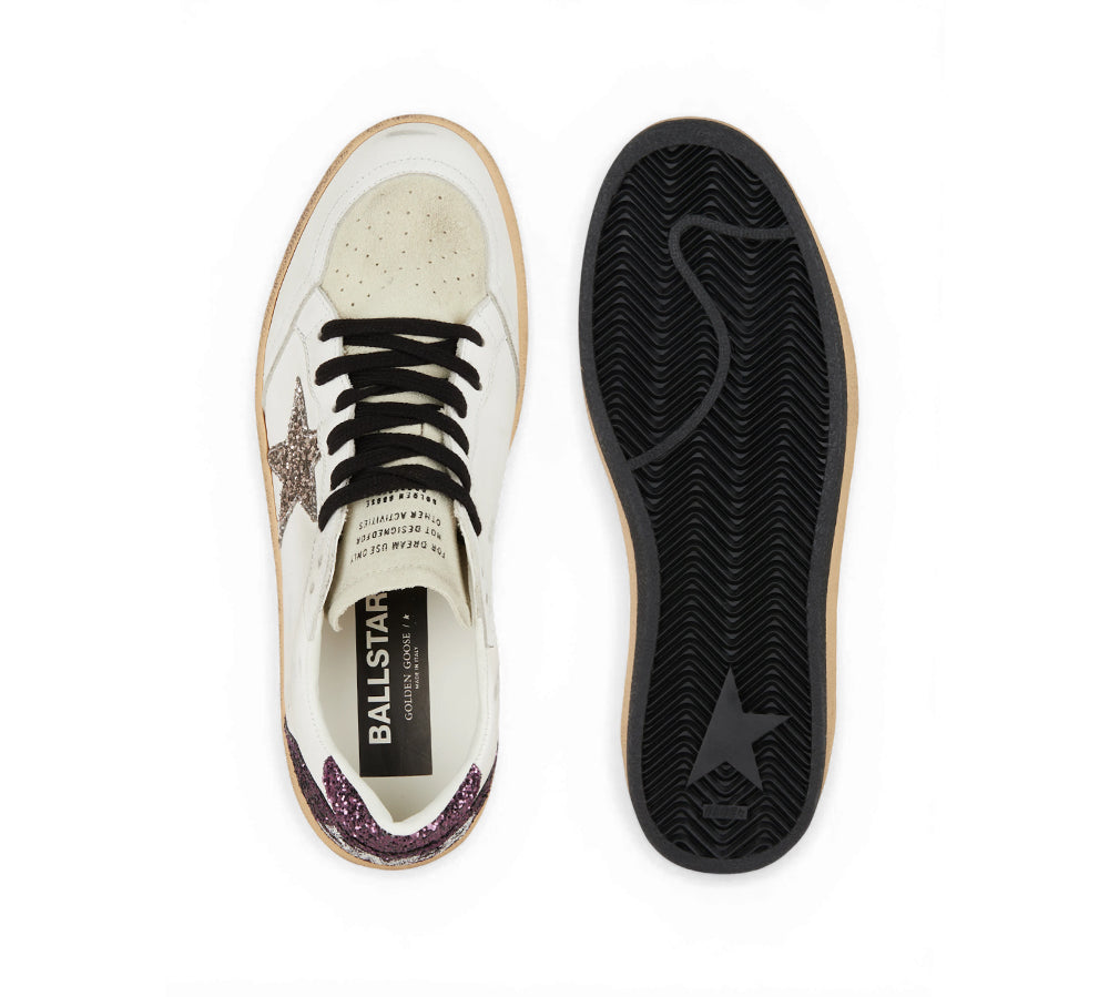 Golden Goose Ballstar Glitter - Silver/Purple