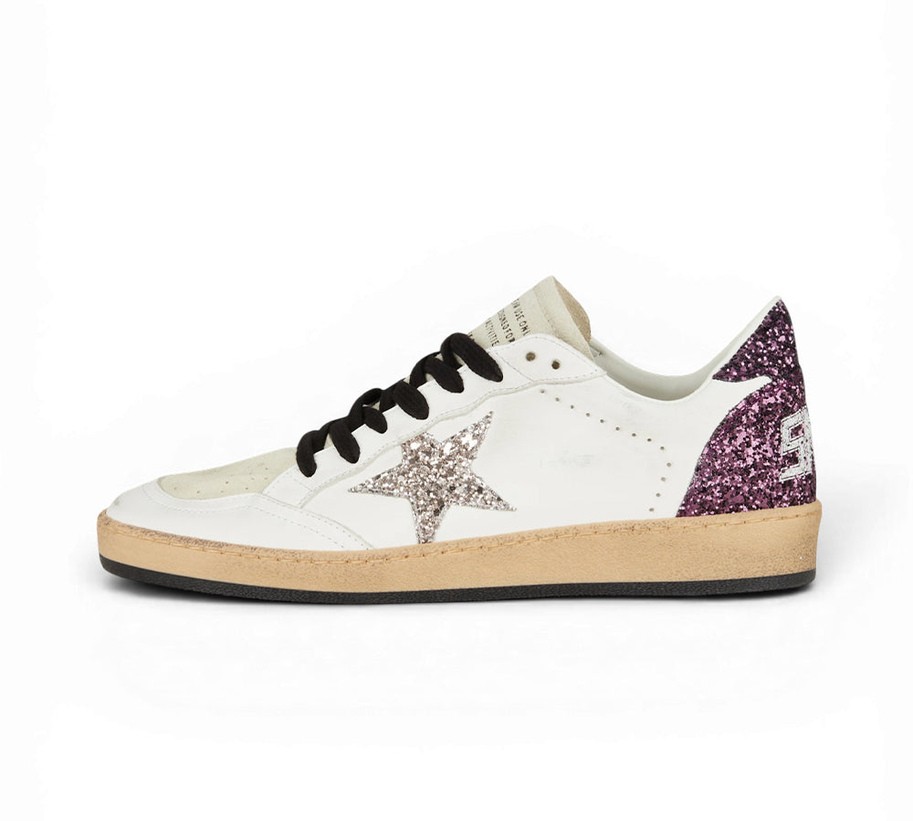 Golden Goose Ballstar Glitter - Silver/Purple