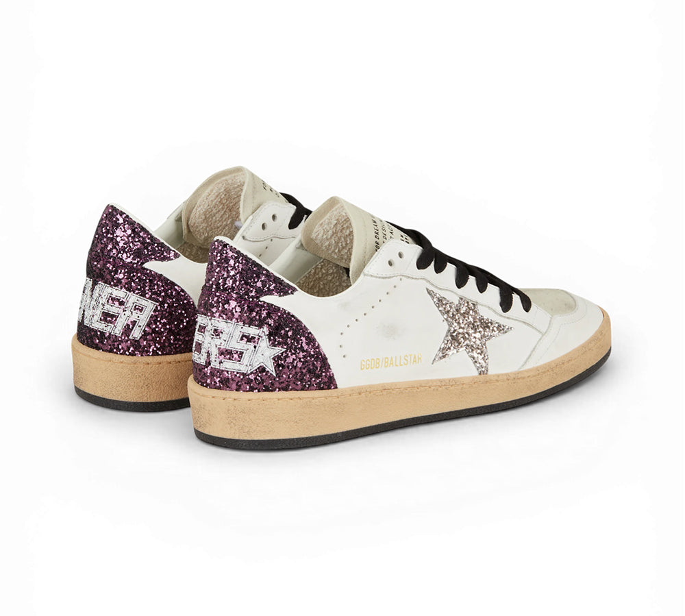 Golden Goose Ballstar Glitter - Silver/Purple