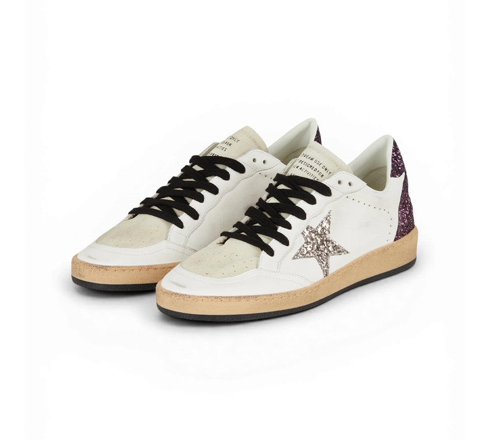 Golden Goose Ballstar Glitter - Silver/Purple