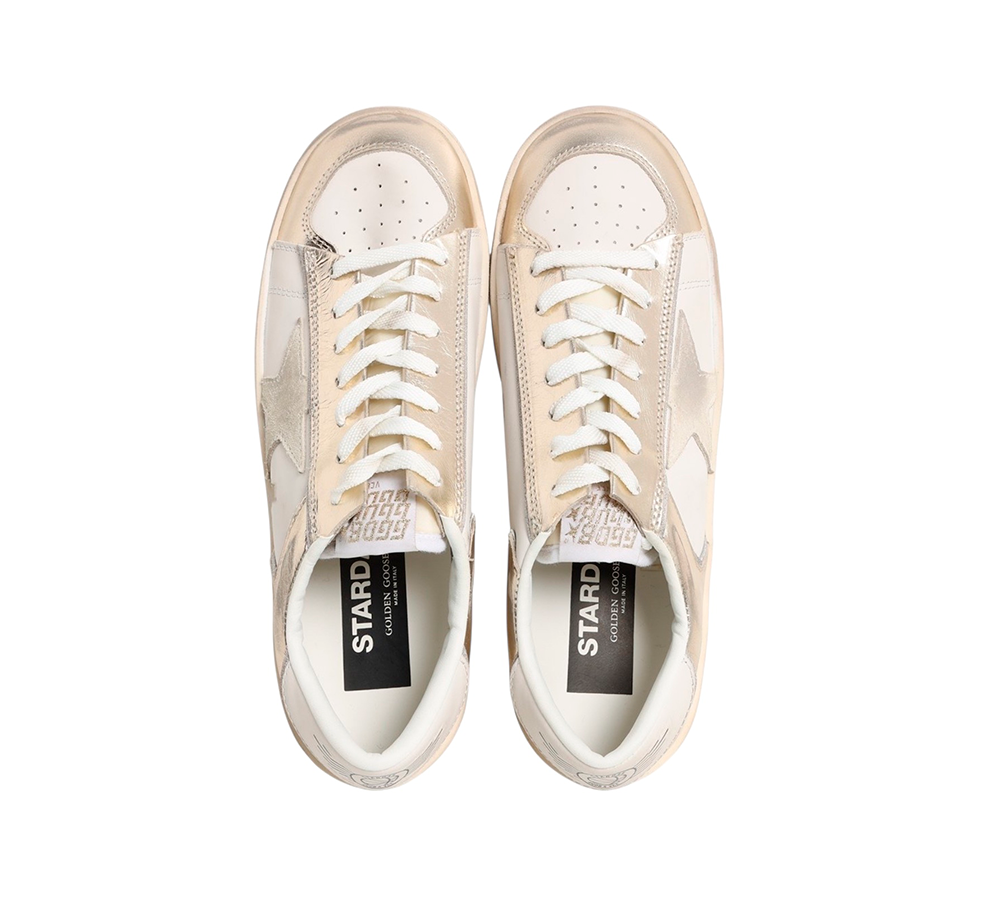Golden Goose Stardan - White Metallic Gold