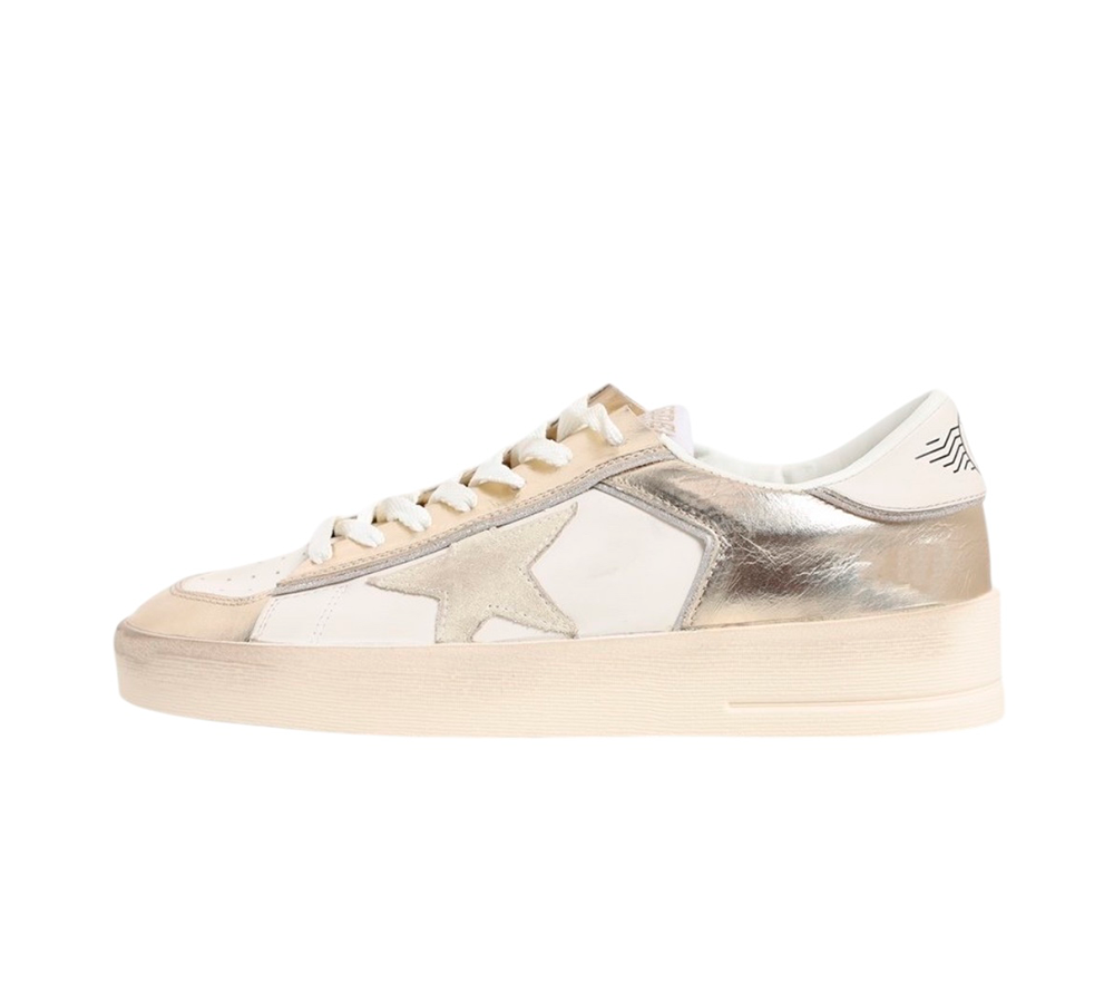 Golden Goose Stardan - White Metallic Gold