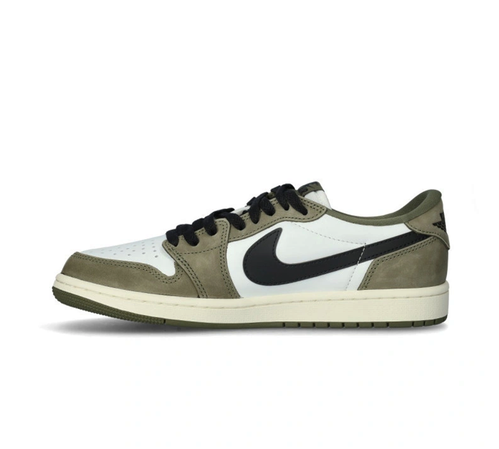 Jordan 1 Retro Low - Medium Olive Summit White Sail Black