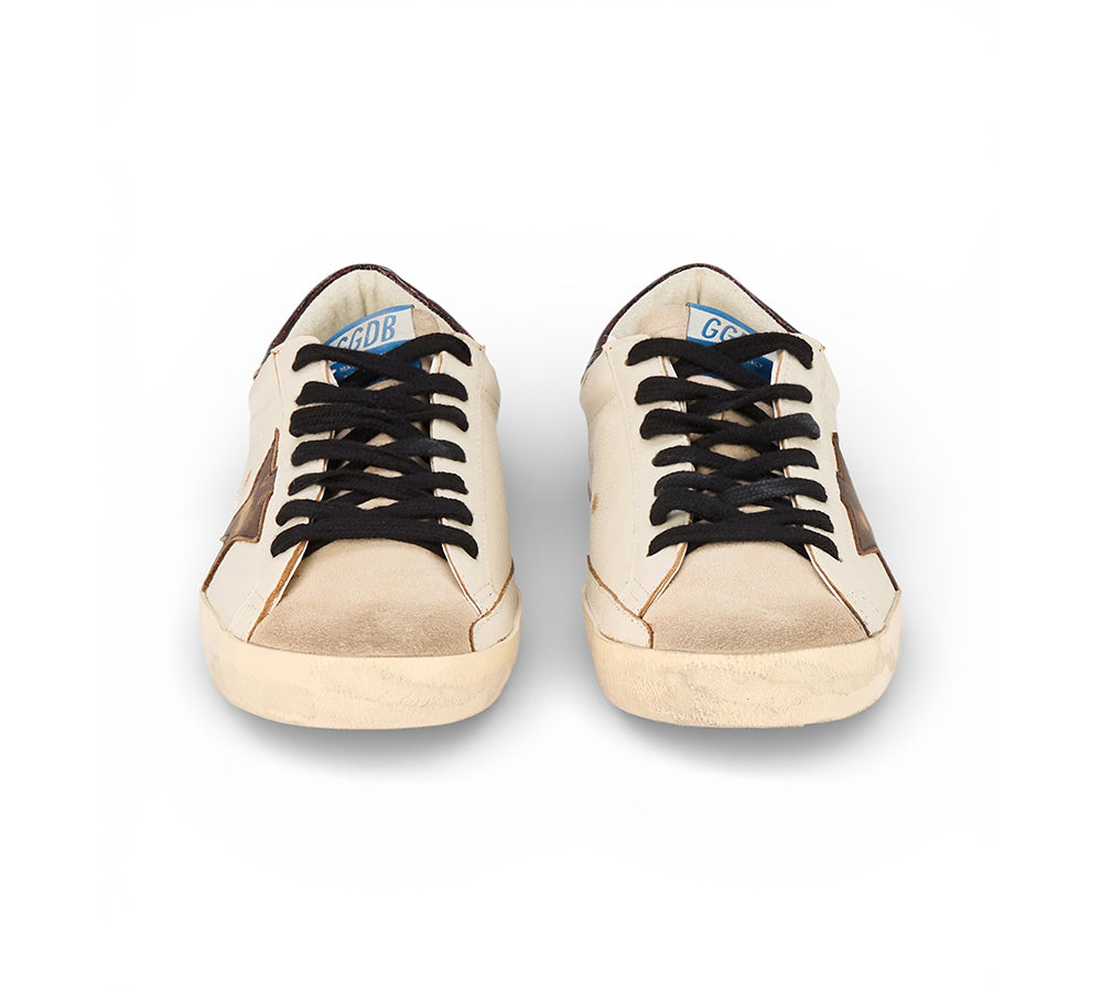 Golden Goose Super-Star - White Beige Brown