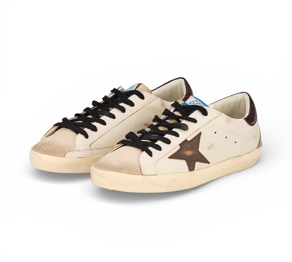Golden Goose Super-Star - White Beige Brown