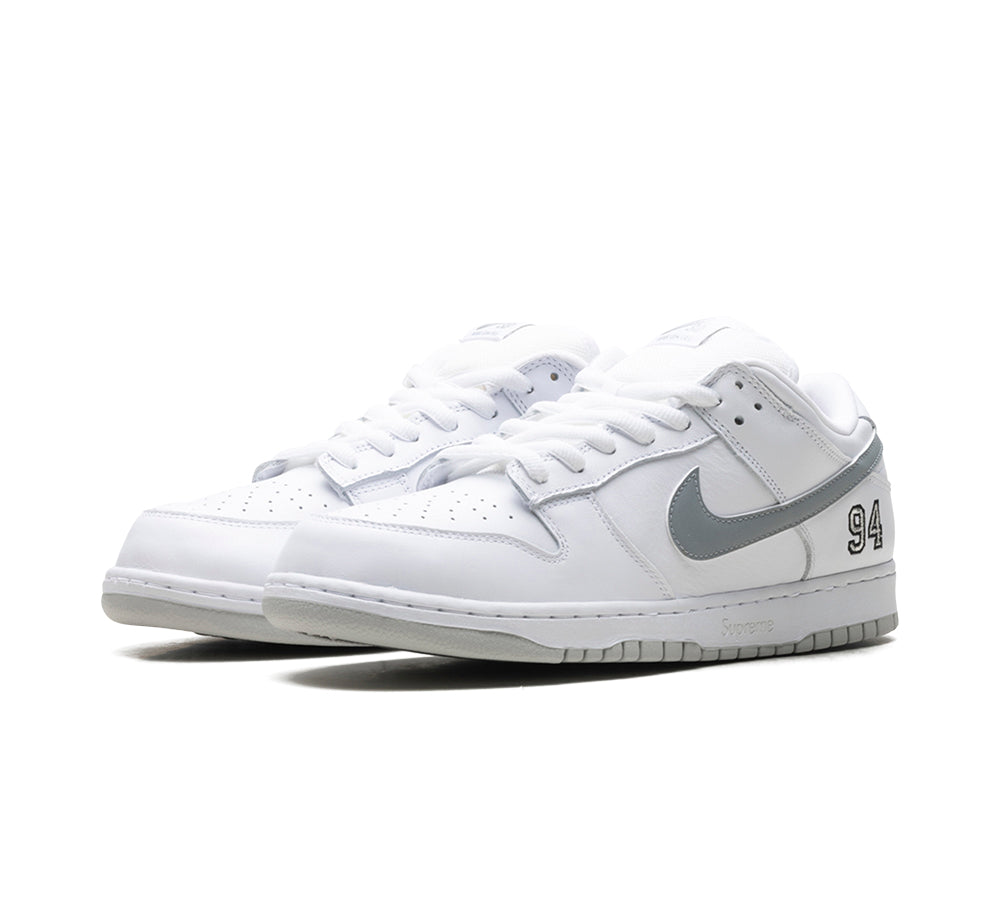 Nike SB Dunk Low Supreme 94 - White Metallic Silver