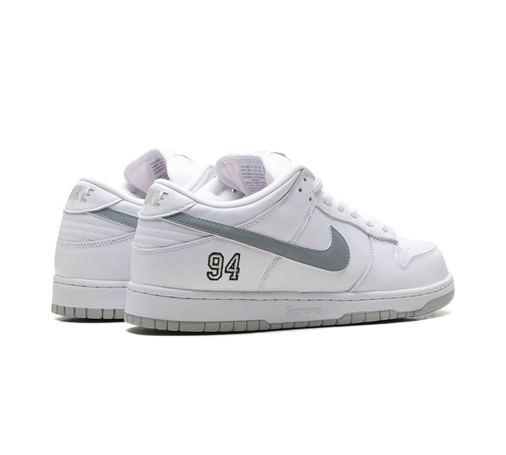 Nike SB Dunk Low Supreme 94 - White Metallic Silver