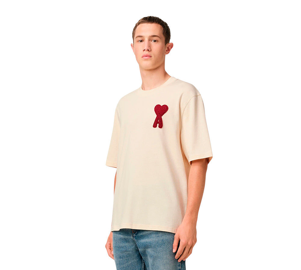 Ami de Coeur Cotton Patch T-Shirt - Beige