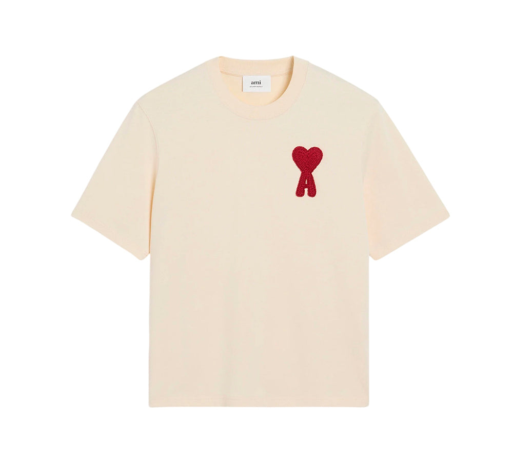 Ami de Coeur Cotton Patch T-Shirt - Beige