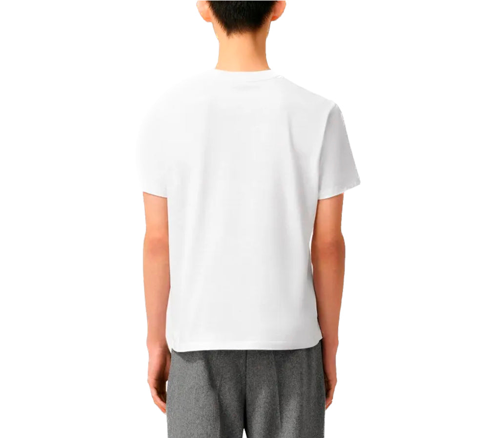 Ami Paris Small Black Ami De Coeur T-shirt- White