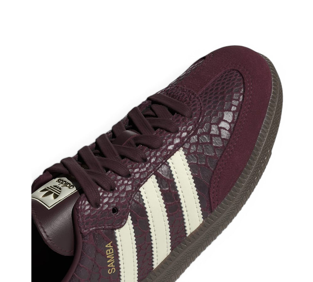 adidas Samba OG - Snakeskin Maroon Cream White