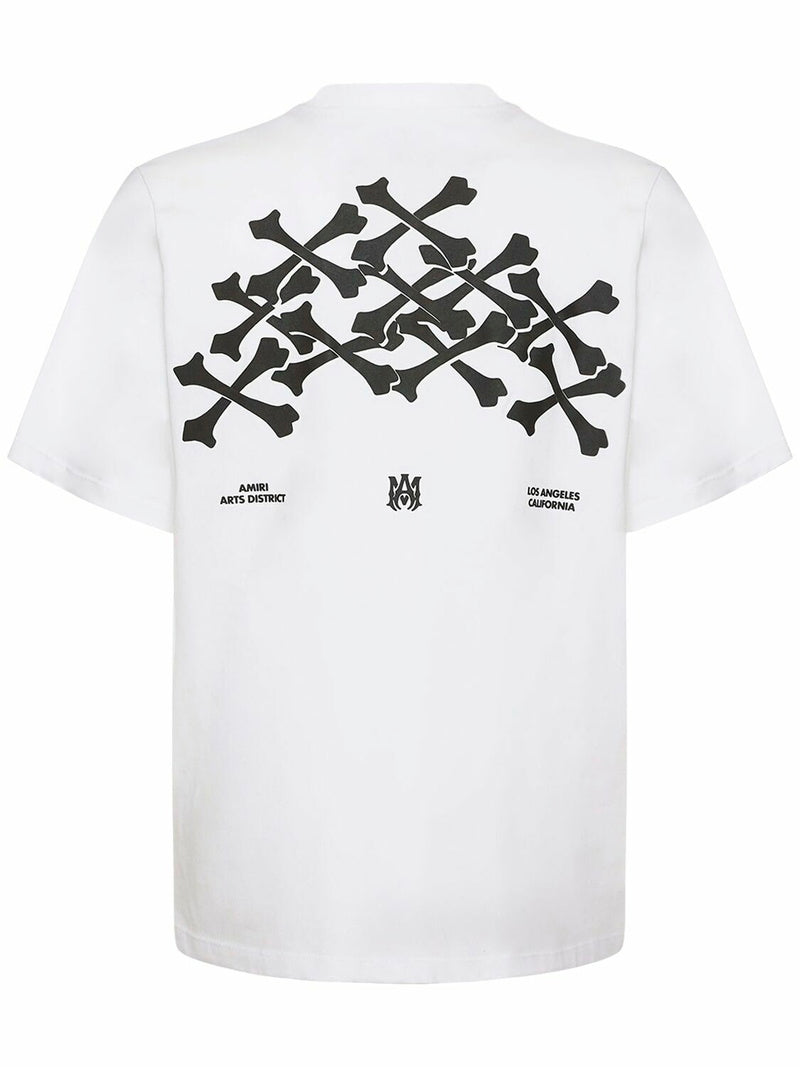 T-Shirt AMIRI Bones Stacked Cotton - White