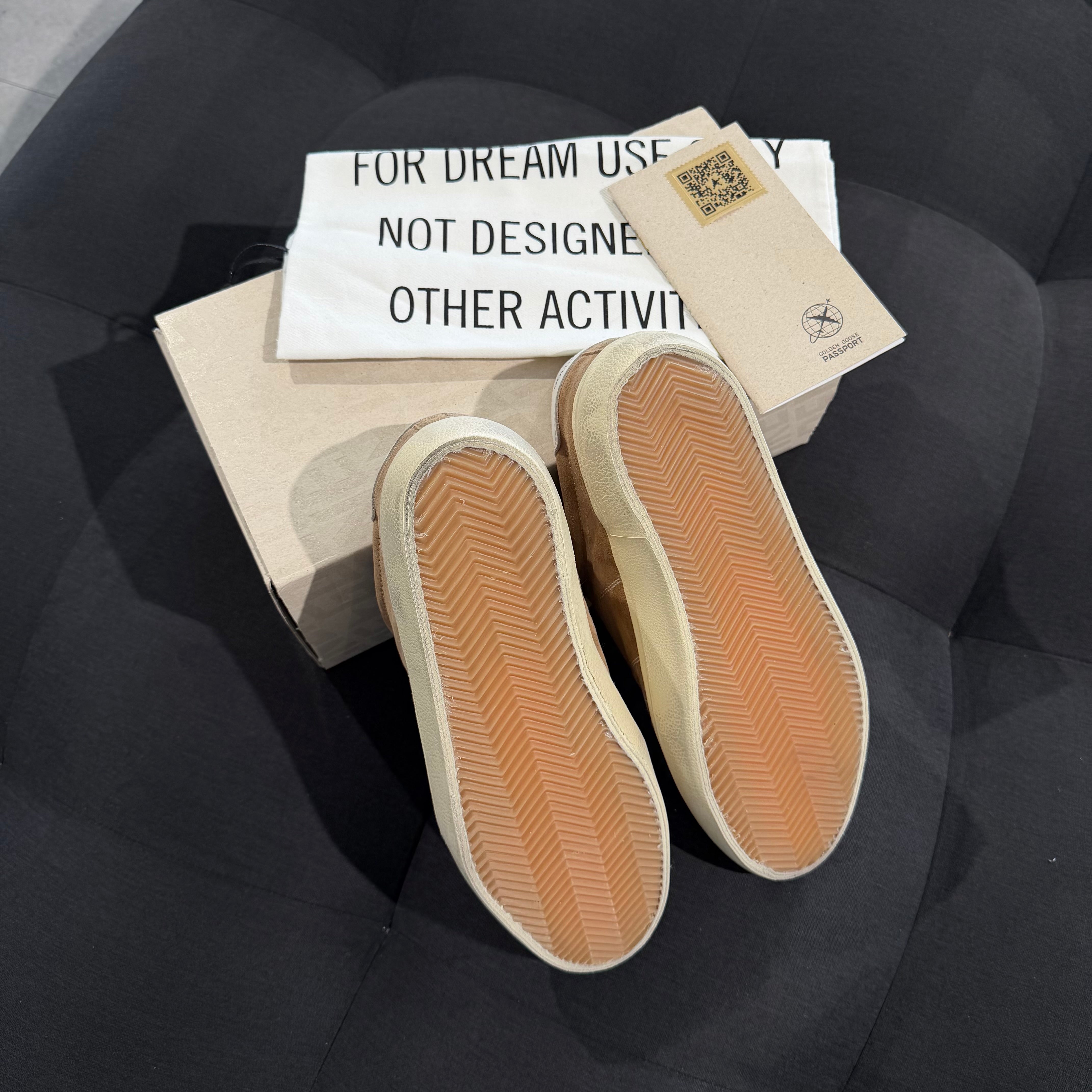 Golden Goose Soul Star Leather Sneaker - Tobacco, White & Milk