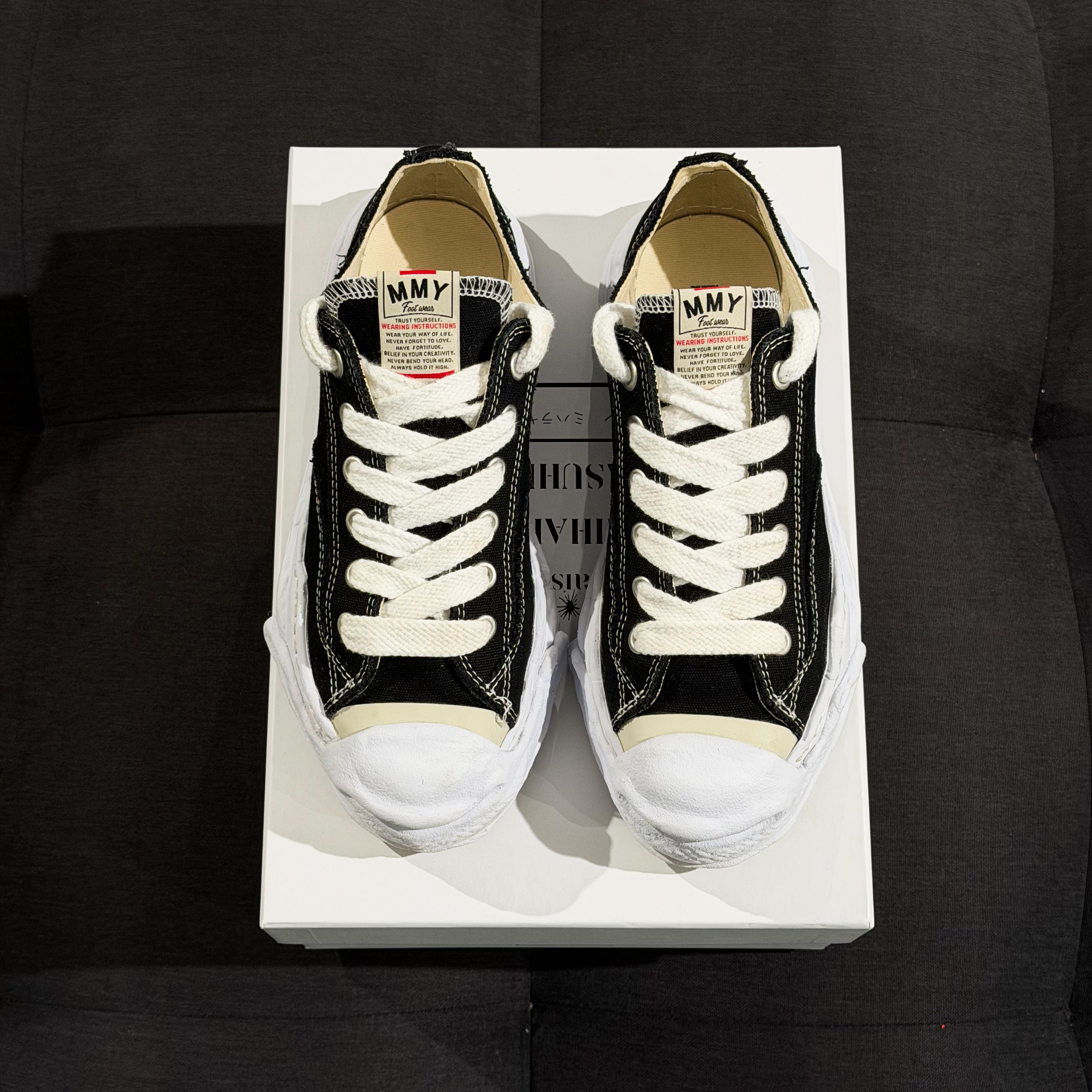 Maison Mihara Yasuhiro Hank OG Sole Canvas Low Black (USADO) - 41