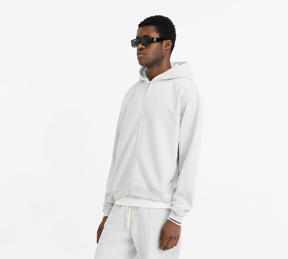 Represent Initial Oversized Zip Hoodie - Grey