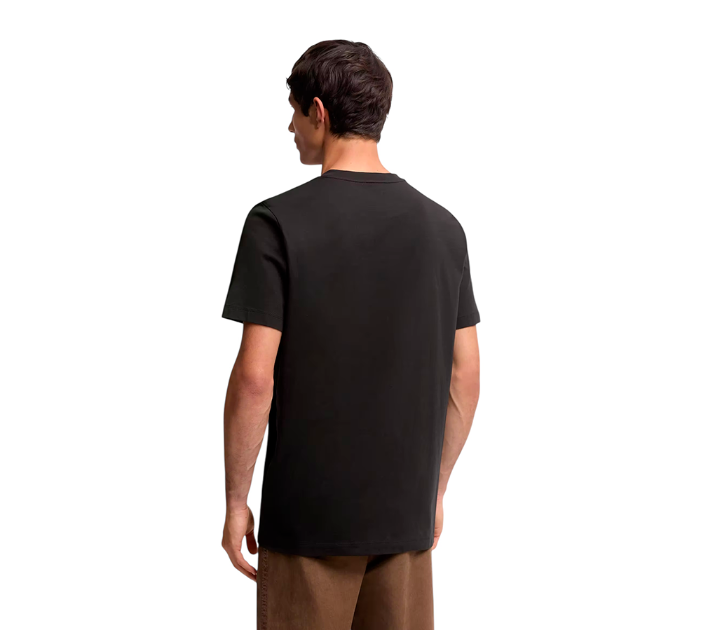 Moncler Flocked Logo Cotton T-Shirt - Black